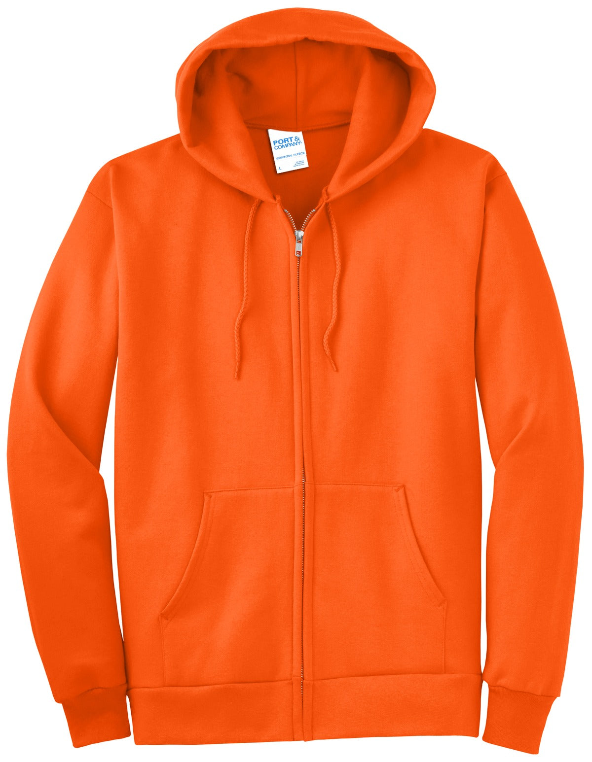 Port & Company Essential Fleece Full-Zip Hooded Sweatshirt. PC90ZH