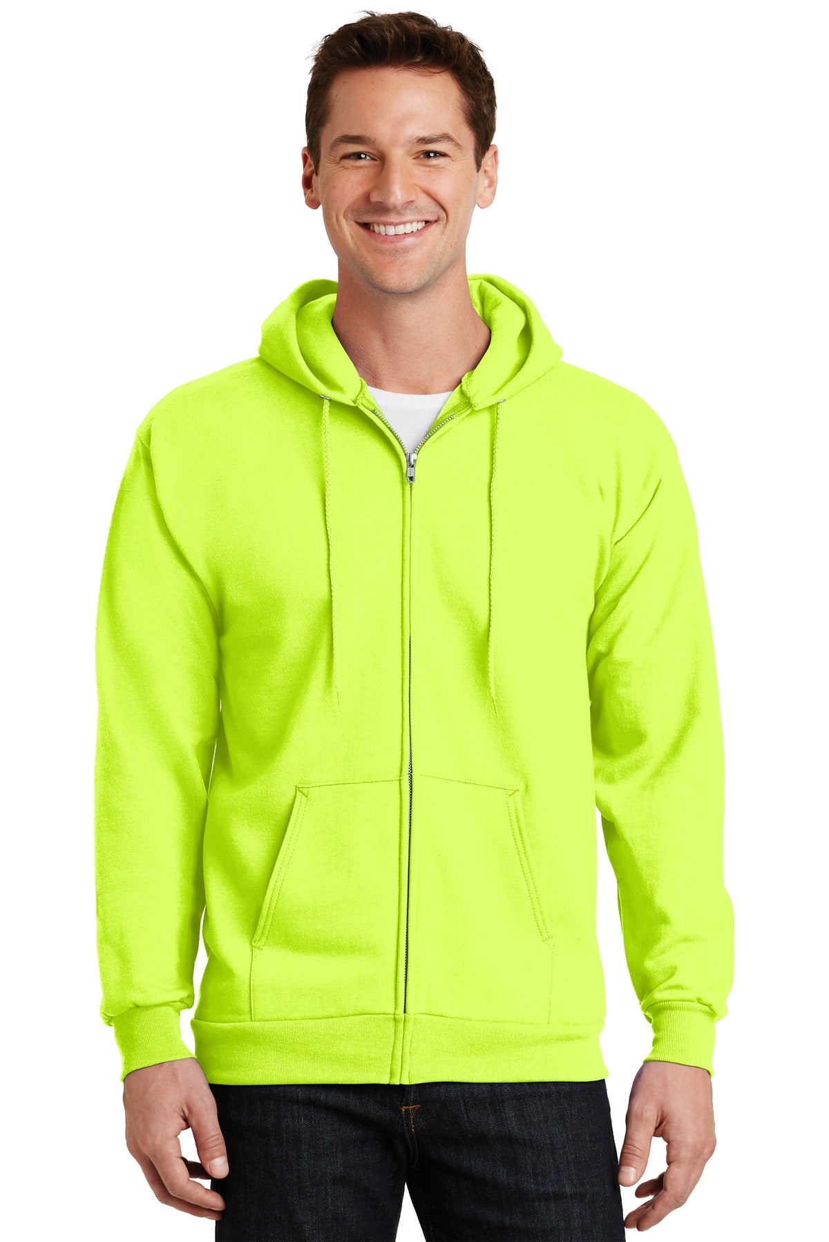 Port & Company Essential Fleece Full-Zip Hooded Sweatshirt. PC90ZH