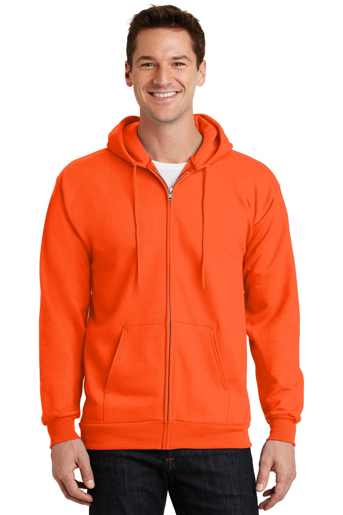 Port & Company Essential Fleece Full-Zip Hooded Sweatshirt. PC90ZH