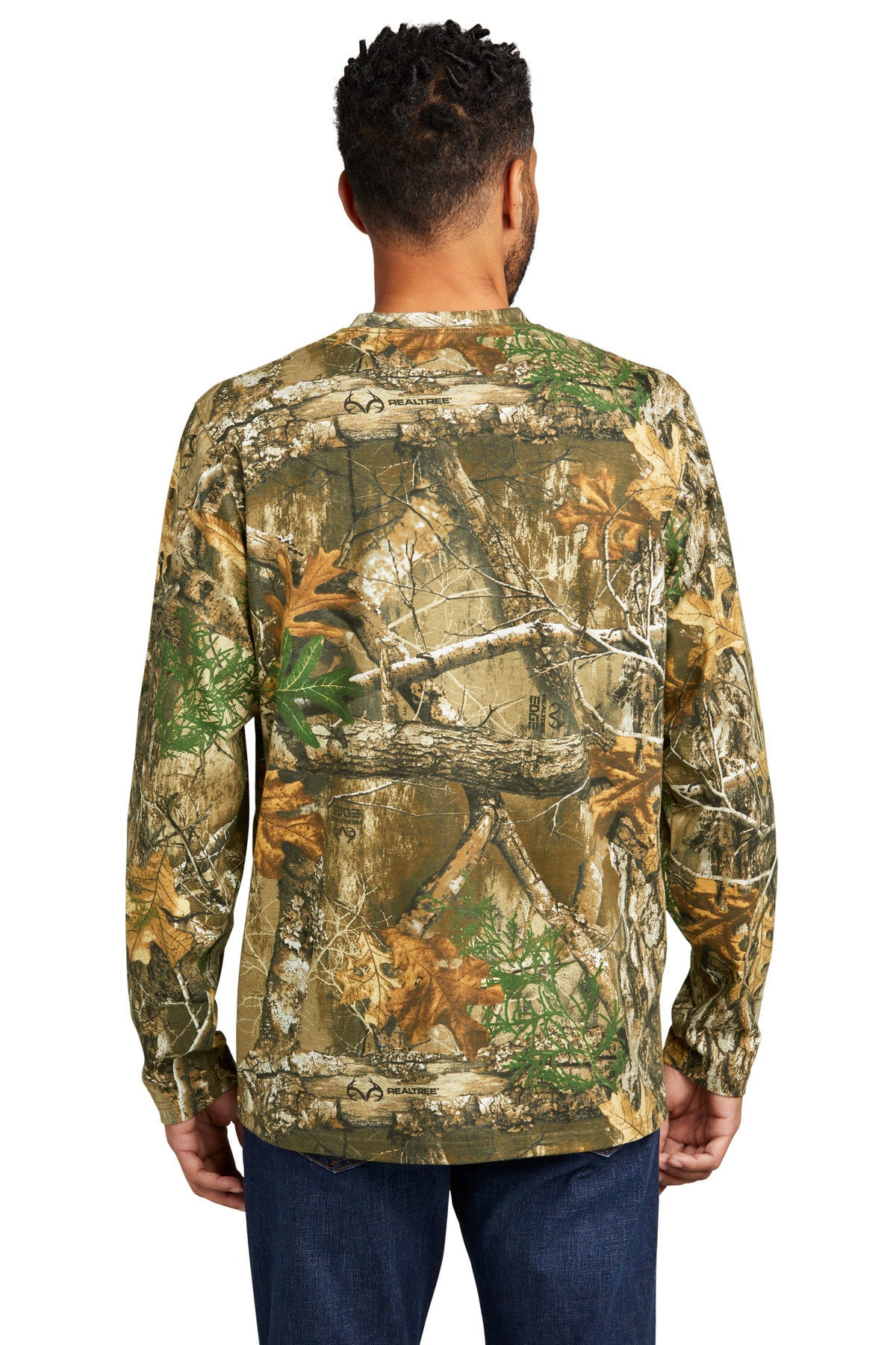 Custom Embroidered Russell Outdoors Realtree Long Sleeve Pocket Tee RU100LSP,Realtree Edge