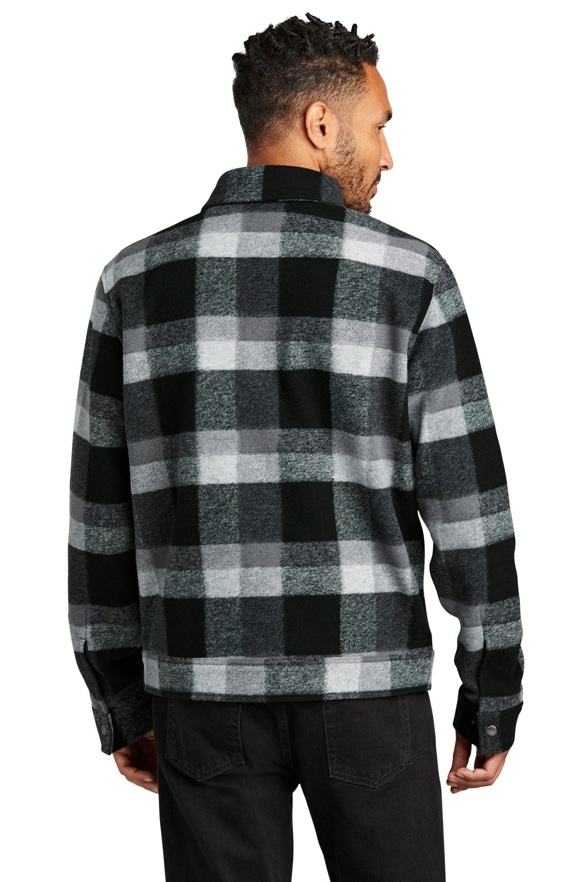 Custom Embroidered Russell Outdoors Basin Jacket RU550,Deep Black Plaid