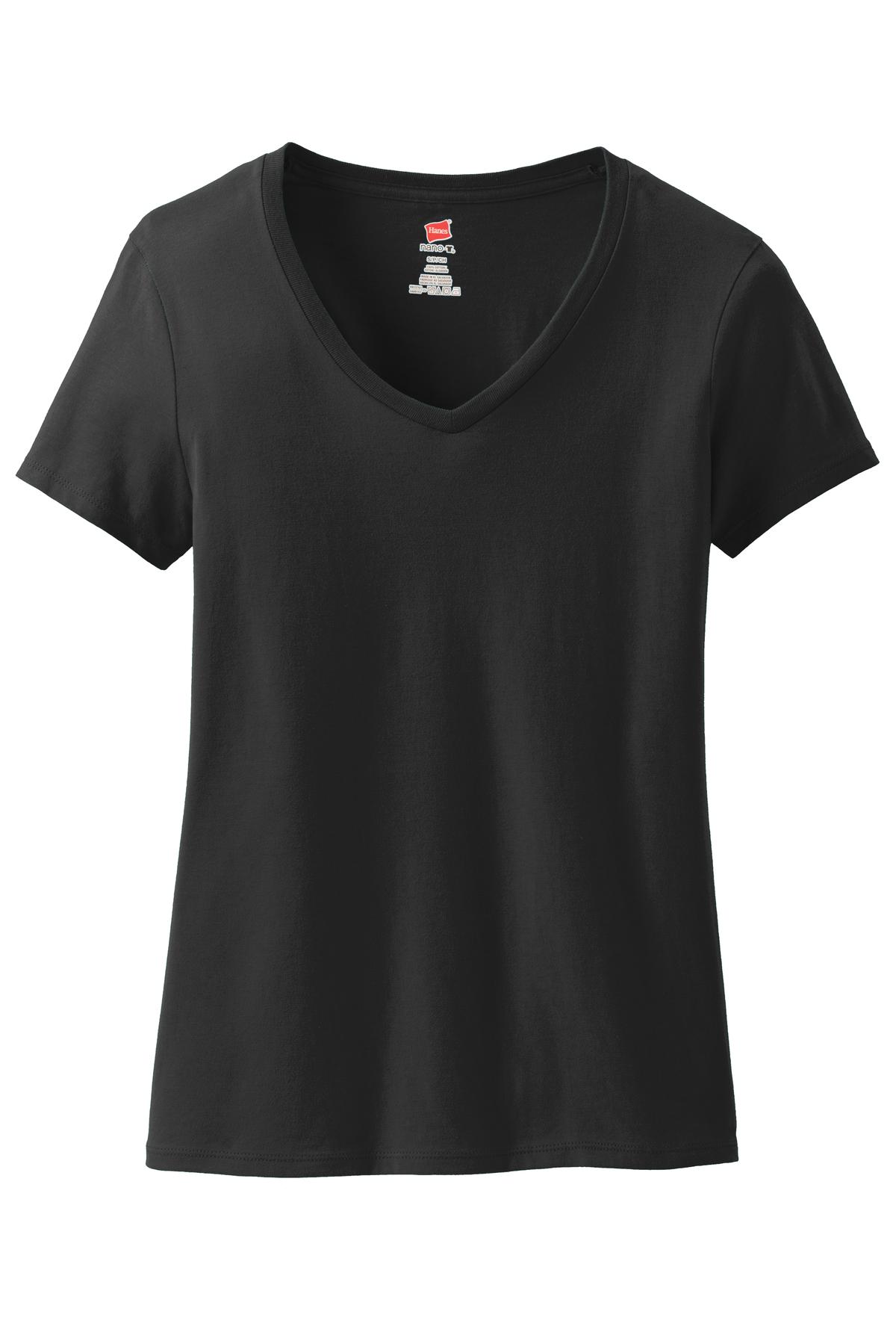 Hanes Women's Perfect-T Cotton V-Neck T-Shirt. S04V