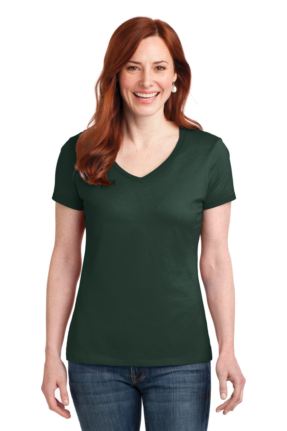 Hanes Women's Perfect-T Cotton V-Neck T-Shirt. S04V