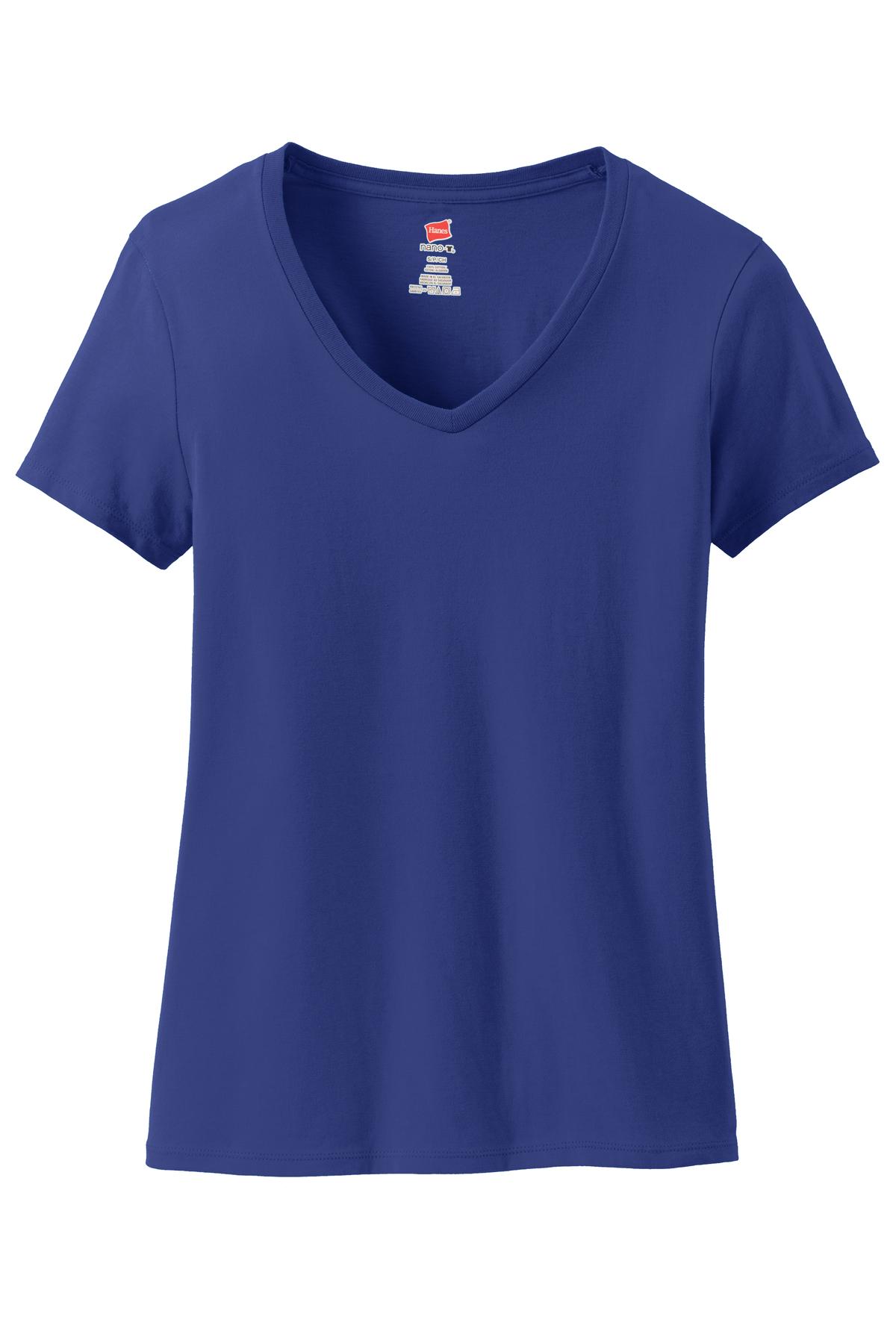 Hanes Women's Perfect-T Cotton V-Neck T-Shirt. S04V