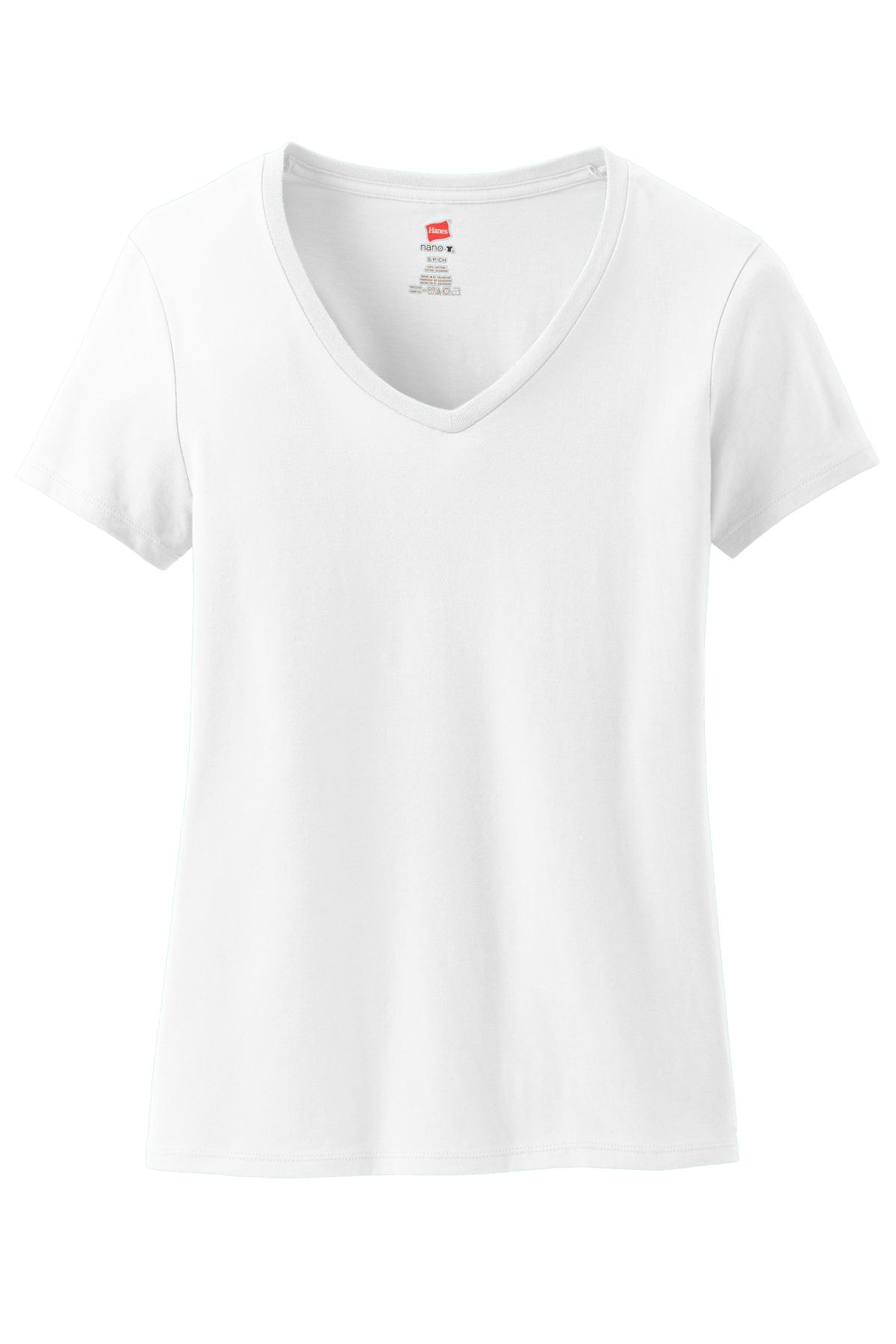 Hanes Women's Perfect-T Cotton V-Neck T-Shirt. S04V