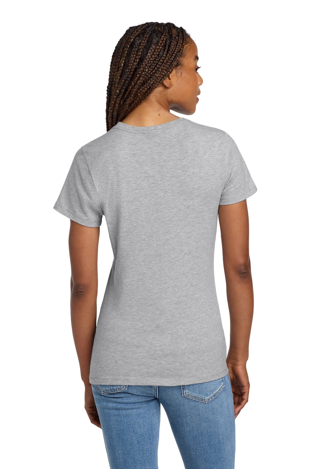Custom Embroidered Hanes Women's Perfect-T Cotton T-Shirt. SL04,Light Steel