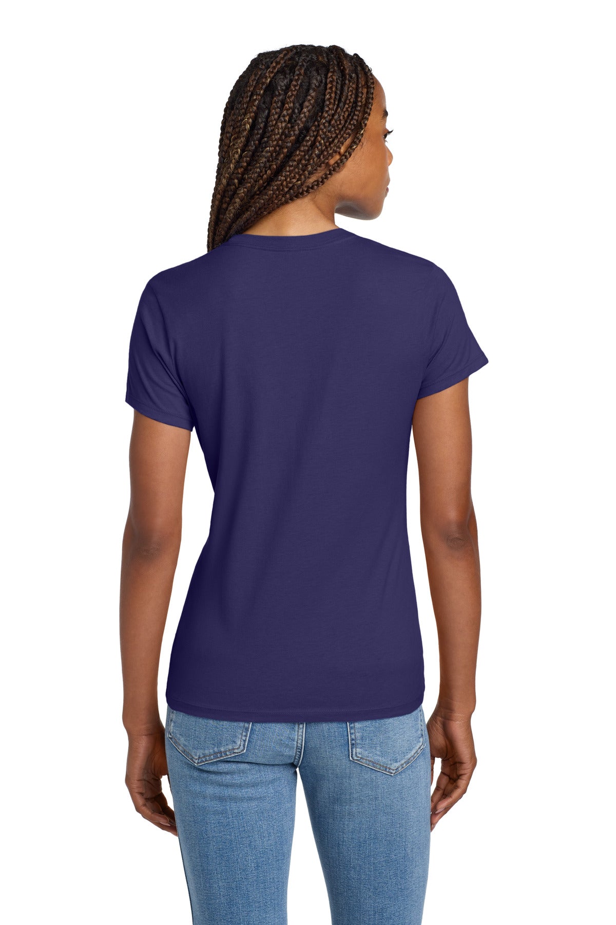Custom Embroidered Hanes Women's Perfect-T Cotton T-Shirt. SL04,Navy