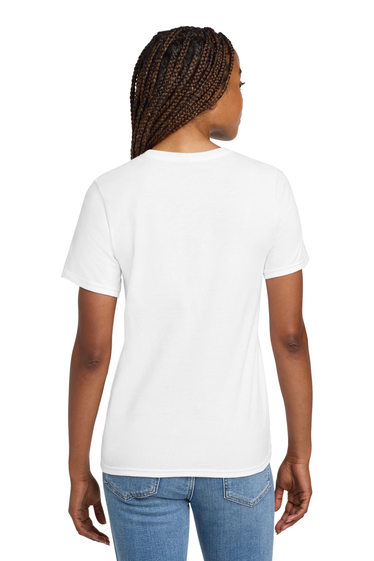 Custom Embroidered Hanes Women's Perfect-T Cotton T-Shirt. SL04,White