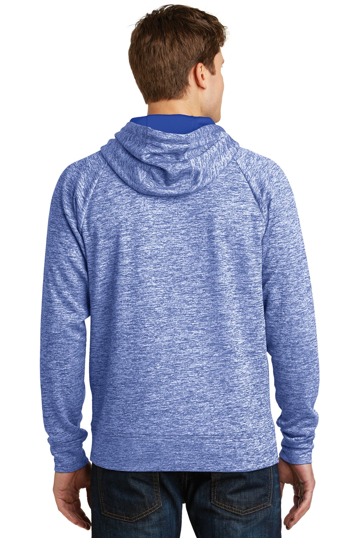 Custom Embroidered Sport-Tek PosiCharge Electric Heather Fleece Hooded Pullover. ST225,True Royal Electric