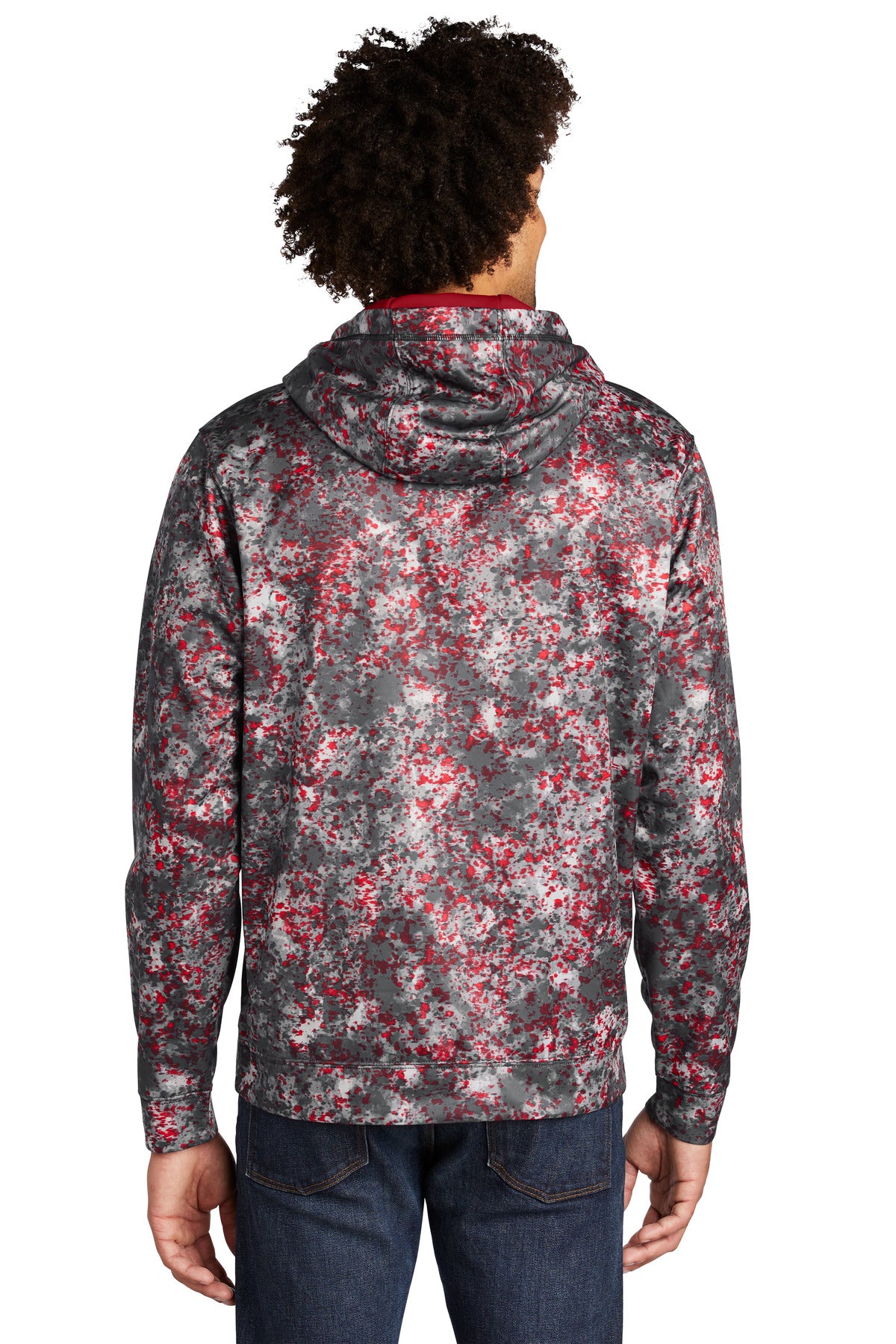 Custom Embroidered Sport-Tek Sport-Wick Mineral Freeze Fleece Hooded Pullover. ST230,Deep Red