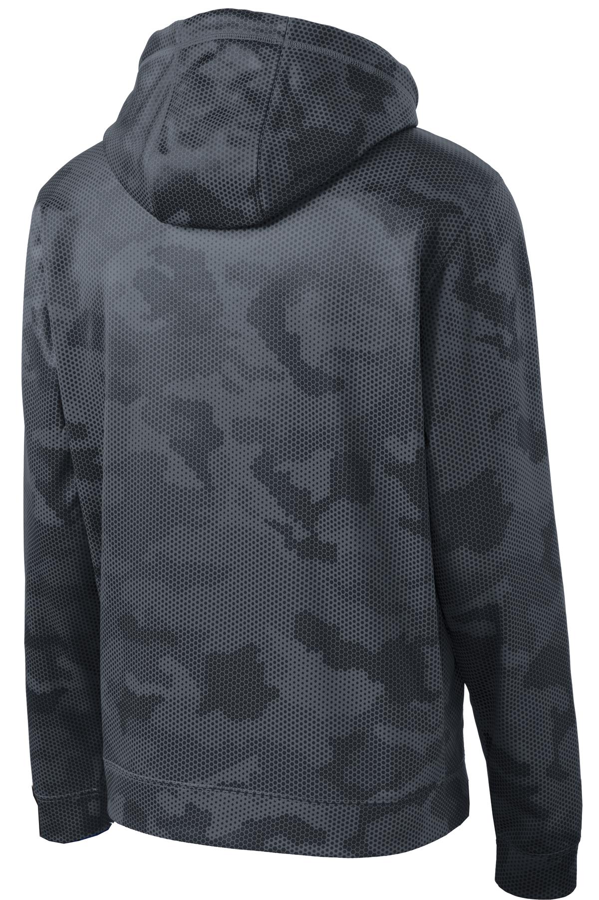 Sport-Tek Sport-Wick CamoHex Fleece Hooded Pullover. ST240