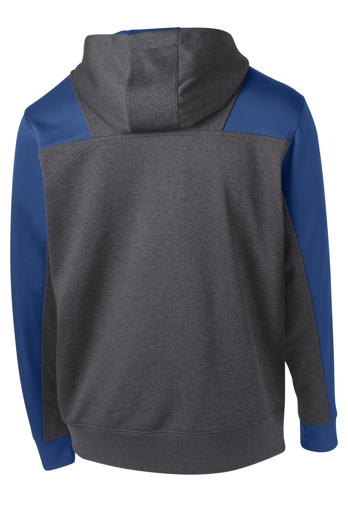 Sport-Tek Tech Fleece Colorblock 1/4-Zip Hooded Sweatshirt. ST249