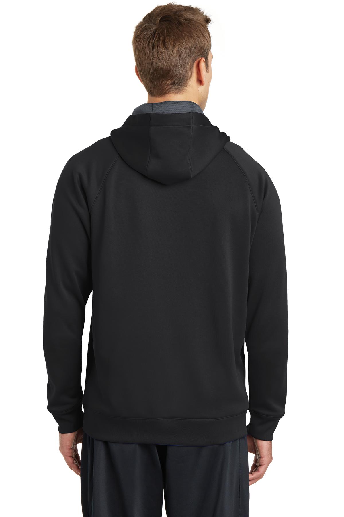 Custom Embroidered Sport-Tek Tech Fleece Hooded Sweatshirt. ST250,Black