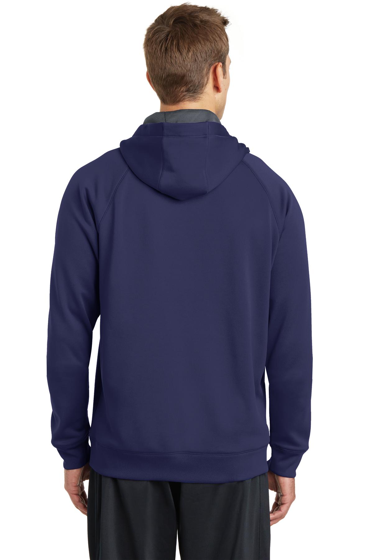 Custom Embroidered Sport-Tek Tech Fleece Hooded Sweatshirt. ST250,True Navy
