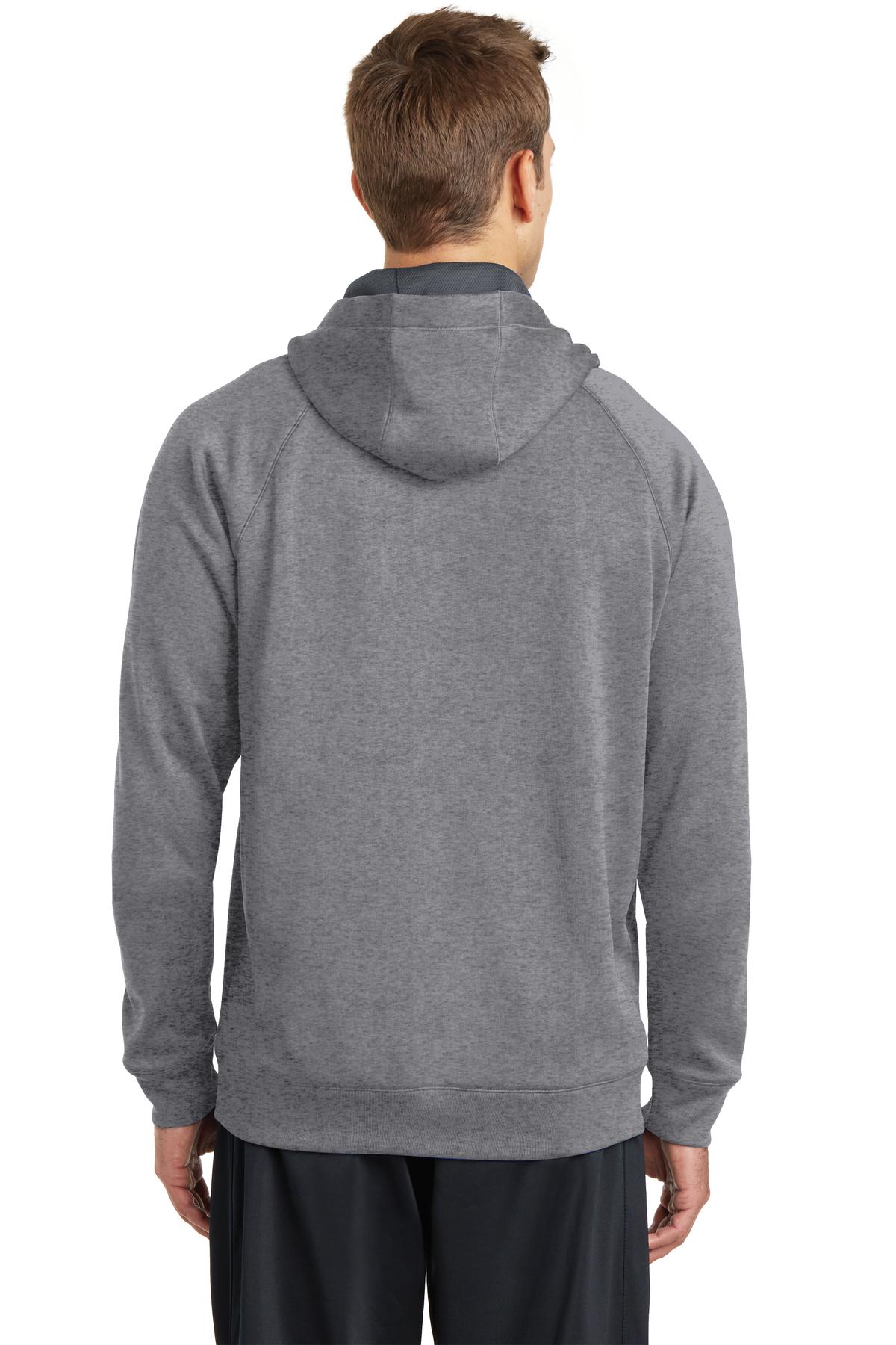 Custom Embroidered Sport-Tek Tech Fleece Hooded Sweatshirt. ST250,Vintage Heather