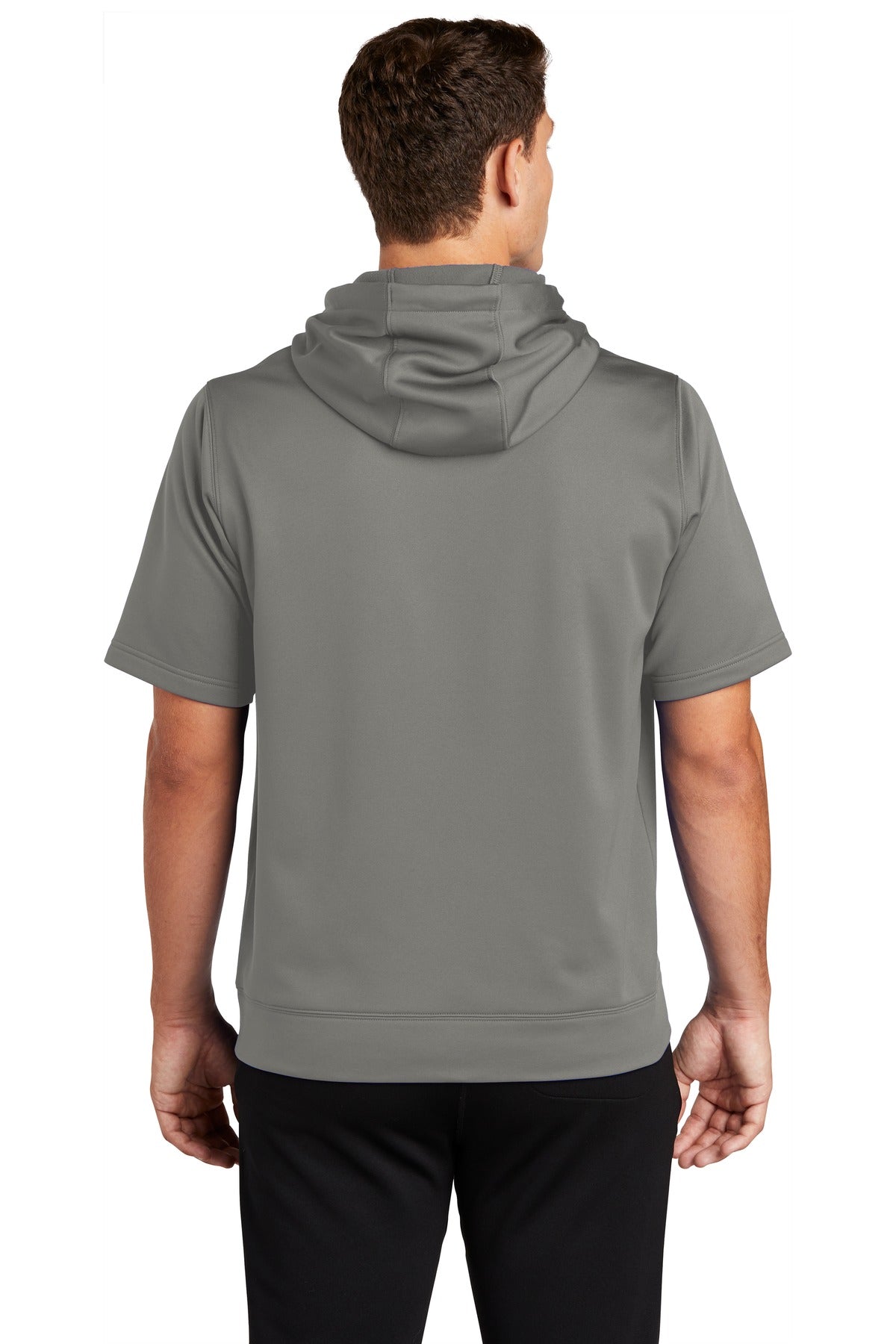 Custom Embroidered Sport-Tek Sport-Wick Fleece Short Sleeve Hooded Pullover. ST251,Dark Smoke Grey