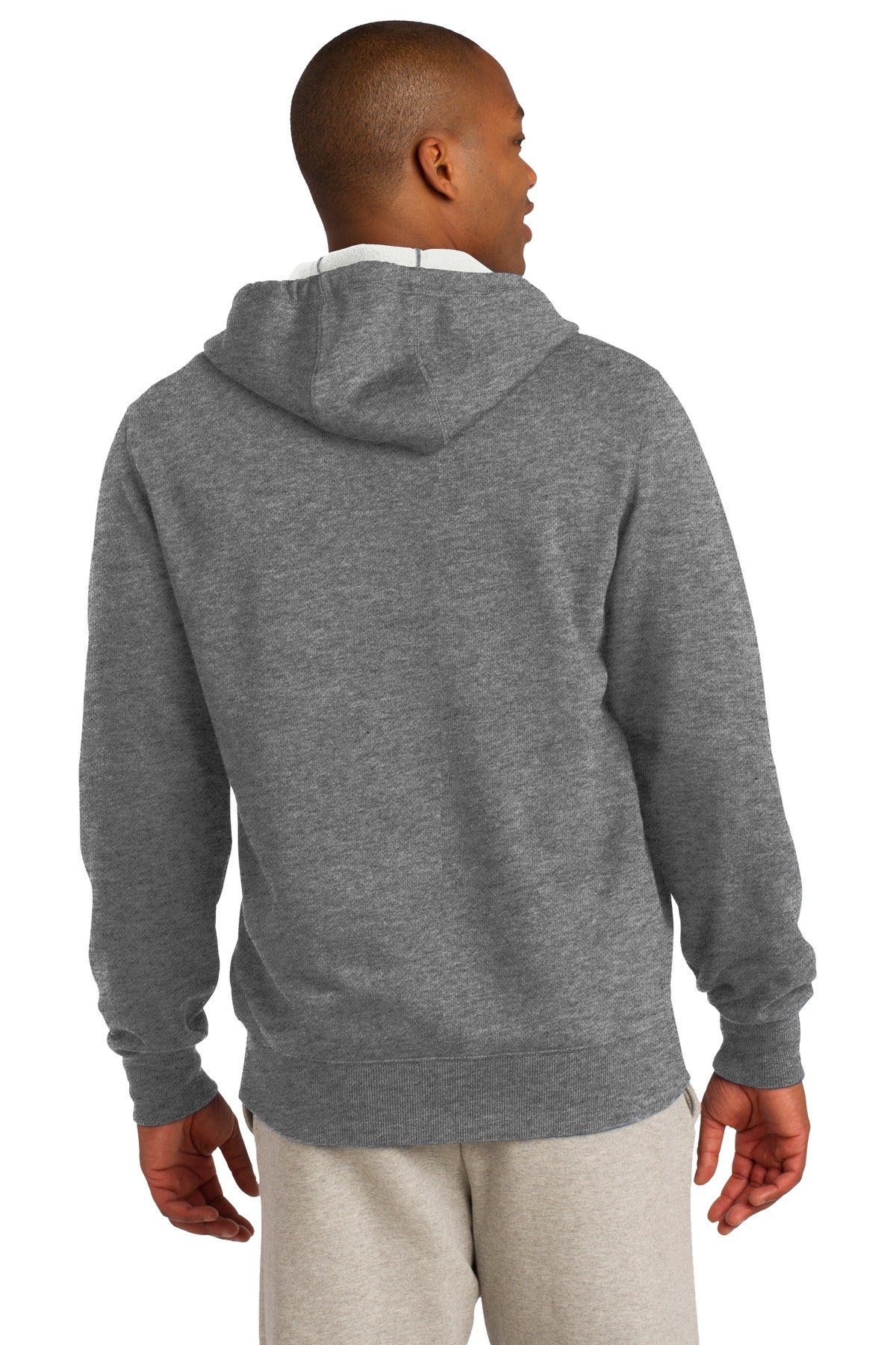 Custom Embroidered Sport-Tek Full-Zip Hooded Sweatshirt. ST258,Vintage Heather