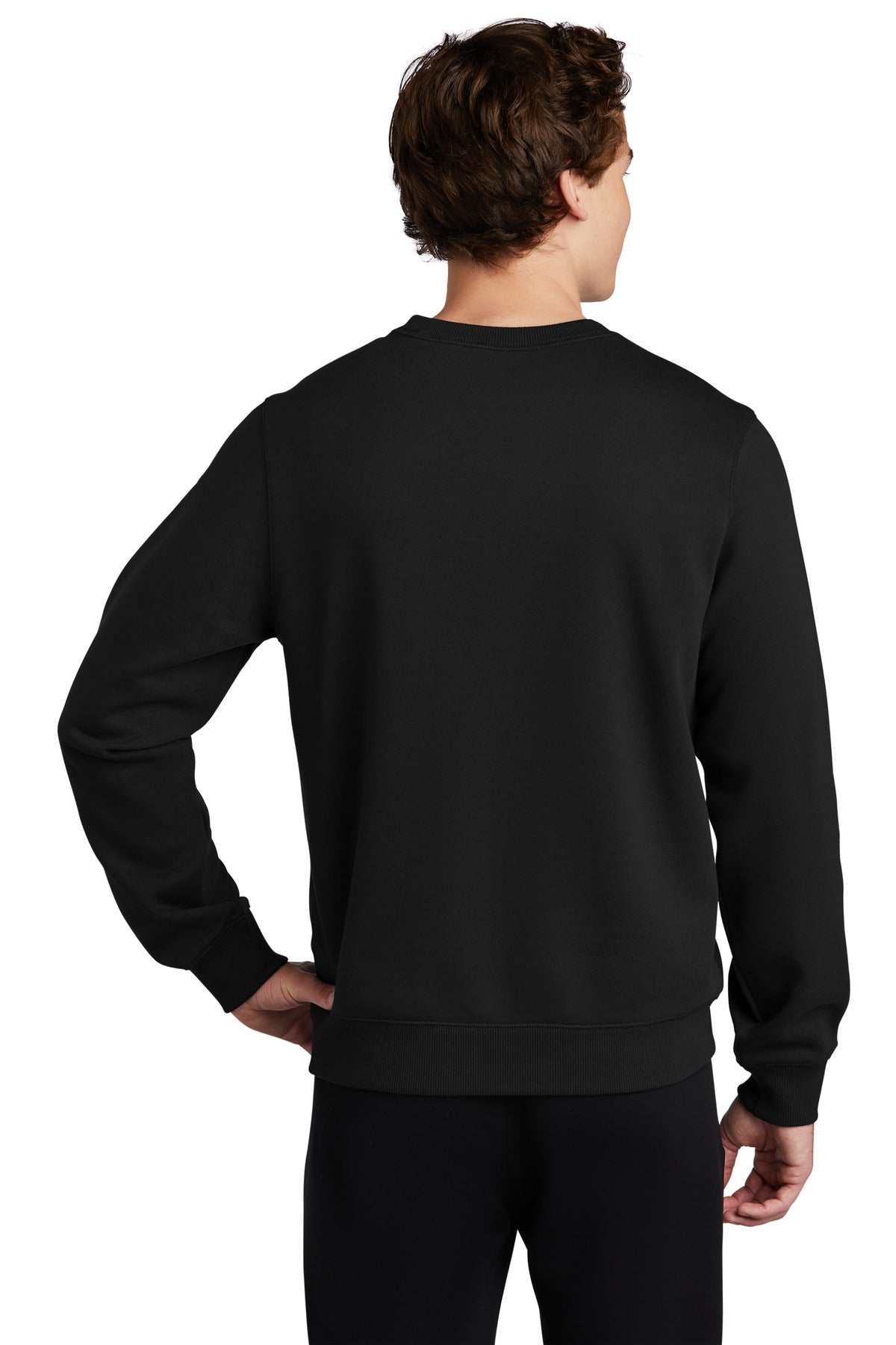 Custom Embroidered Sport-Tek Crewneck Sweatshirt. ST266,Black