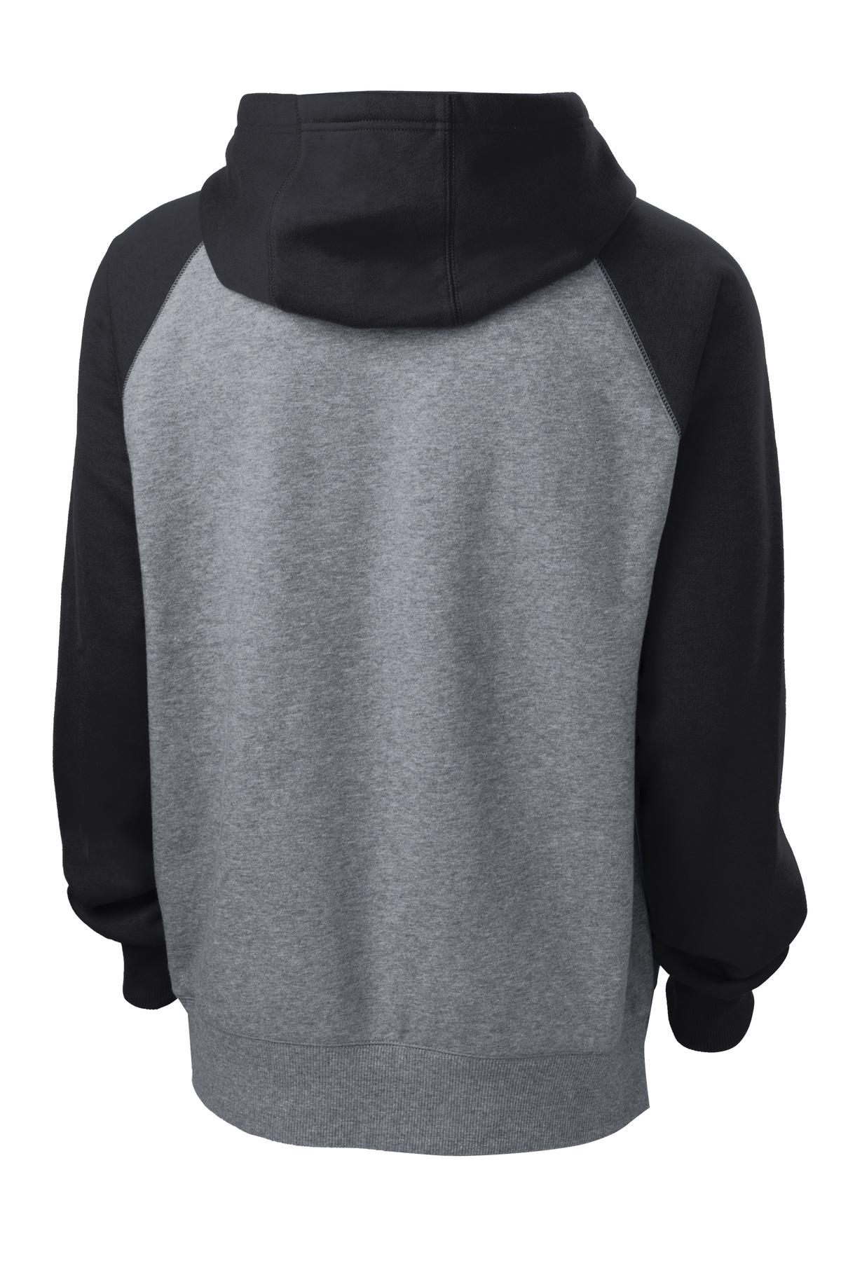 Sport-Tek Raglan Colorblock Pullover Hooded Sweatshirt. ST267