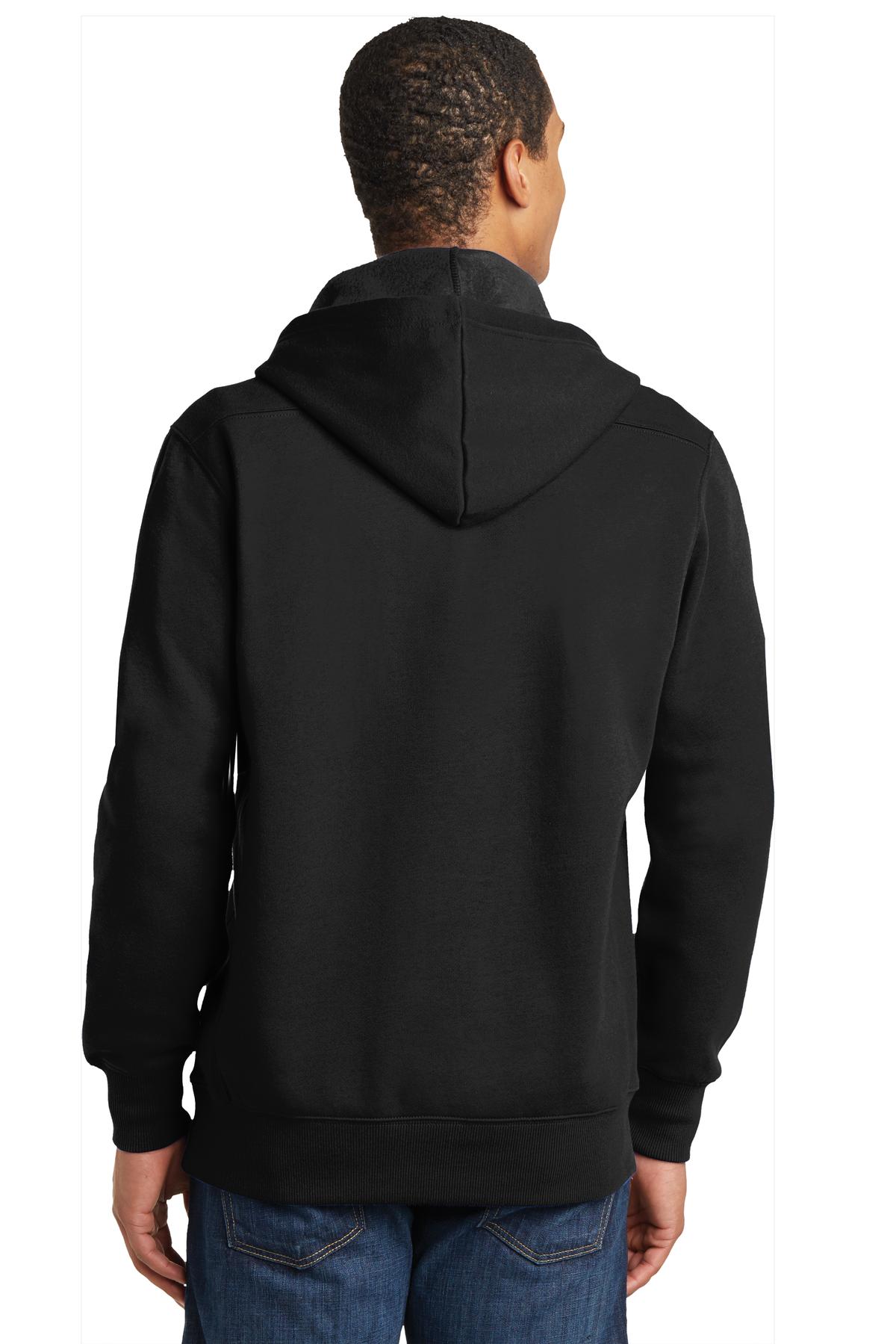 Custom Embroidered Sport-Tek Lace Up Pullover Hooded Sweatshirt. ST271,Black