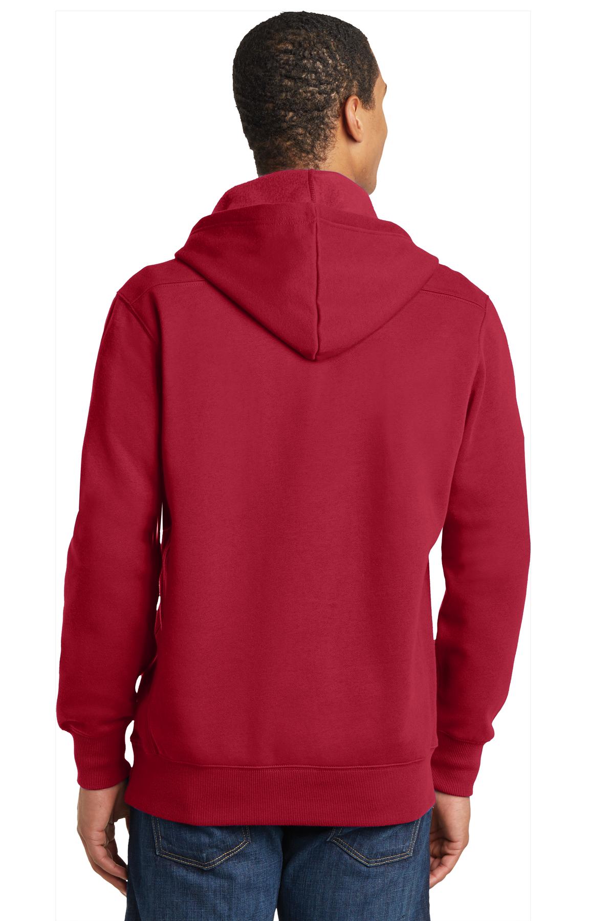 Custom Embroidered Sport-Tek Lace Up Pullover Hooded Sweatshirt. ST271,Deep Red