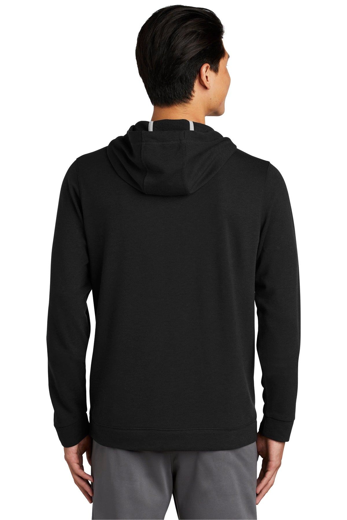 Custom Embroidered Sport-Tek PosiCharge Tri-Blend Wicking Fleece Hooded Pullover. ST296,Black Triad Solid