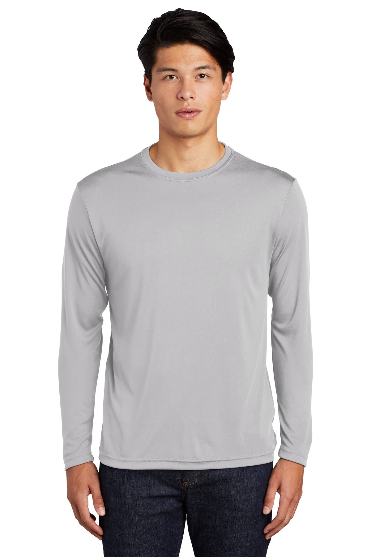 Sport-Tek Long Sleeve PosiCharge Competitor Tee. ST350LS Silver