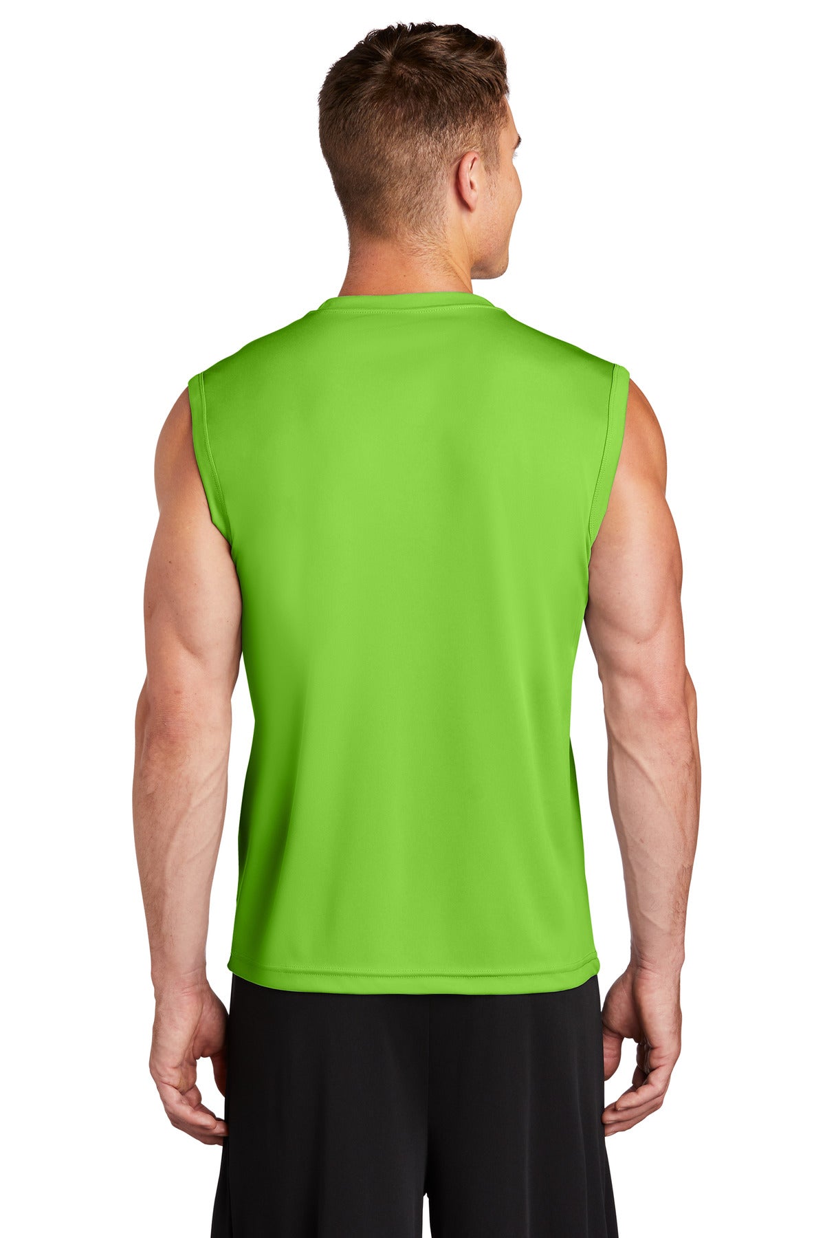Custom Embroidered Sport-Tek Sleeveless PosiCharge Competitor Tee. ST352,Lime Shock
