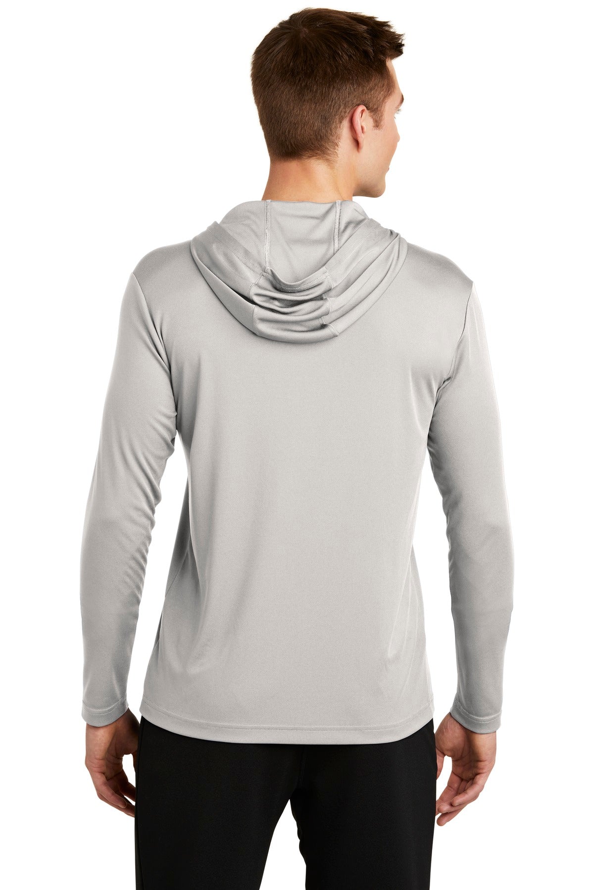 Custom Embroidered Sport-Tek PosiCharge Competitor Hooded Pullover. ST358,Silver