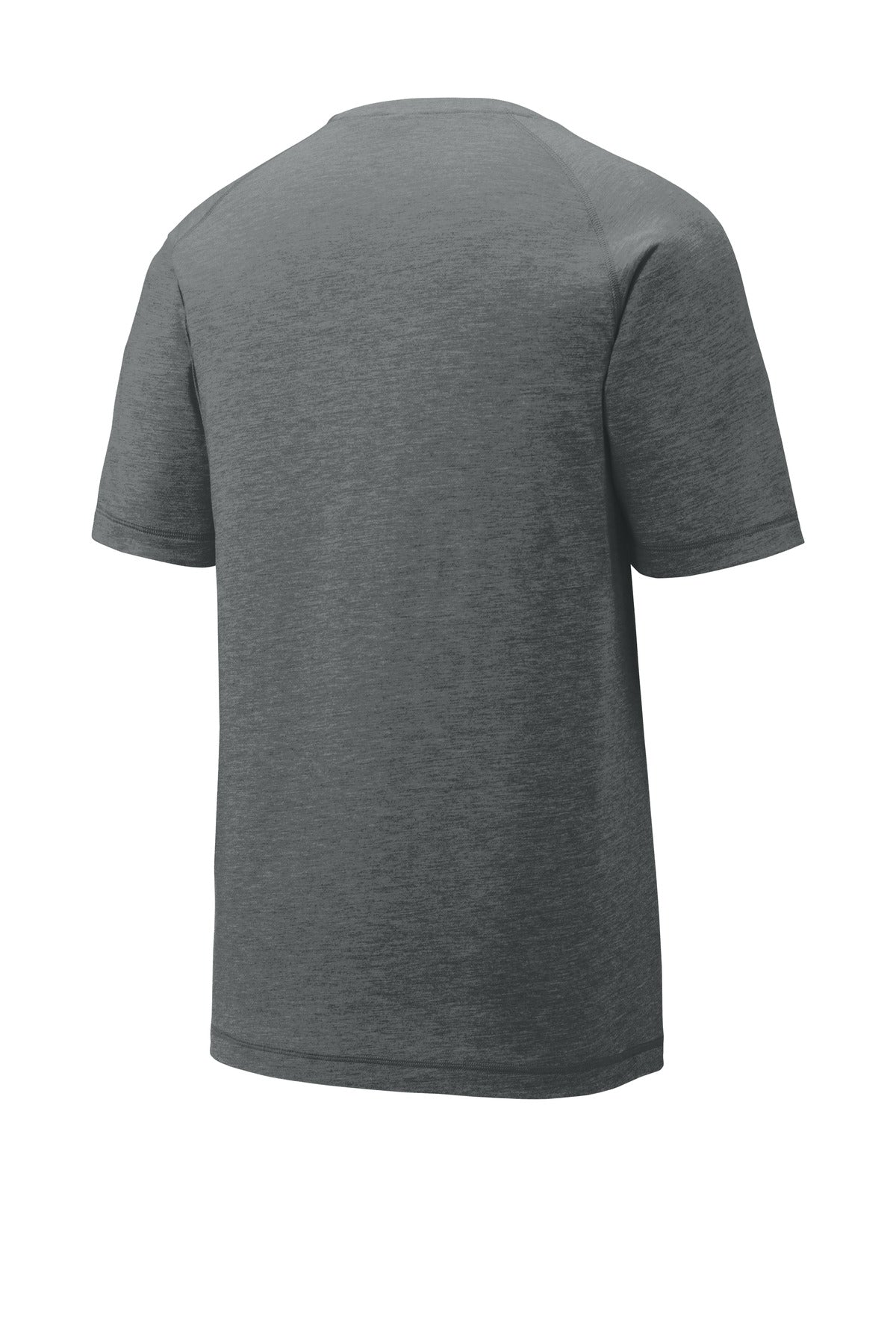 Sport-Tek PosiCharge Tri-Blend Wicking Raglan Tee. ST400 Dark Grey Heather