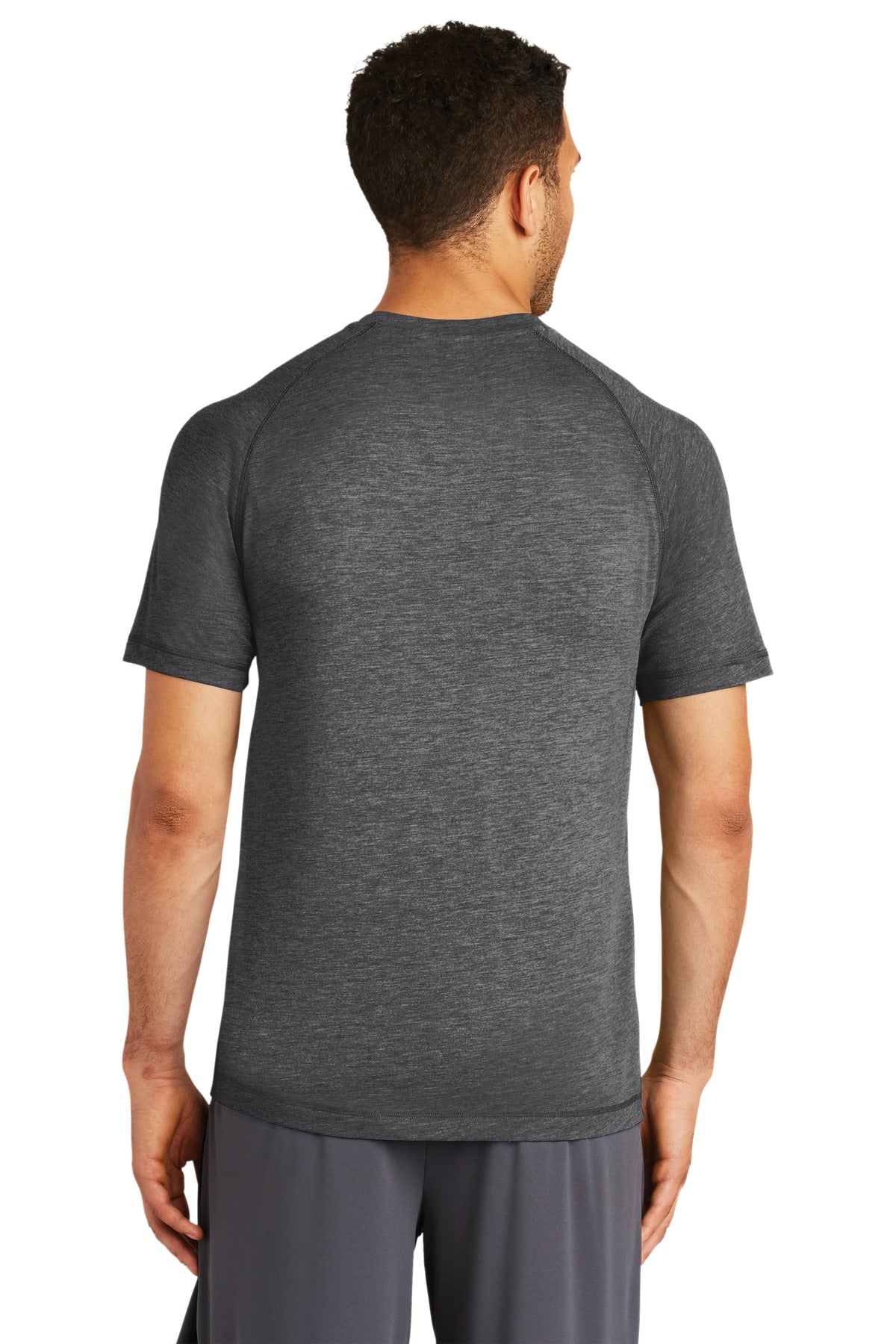 Custom Embroidered Sport-Tek PosiCharge Tri-Blend Wicking Raglan Tee. ST400,Dark Grey Heather