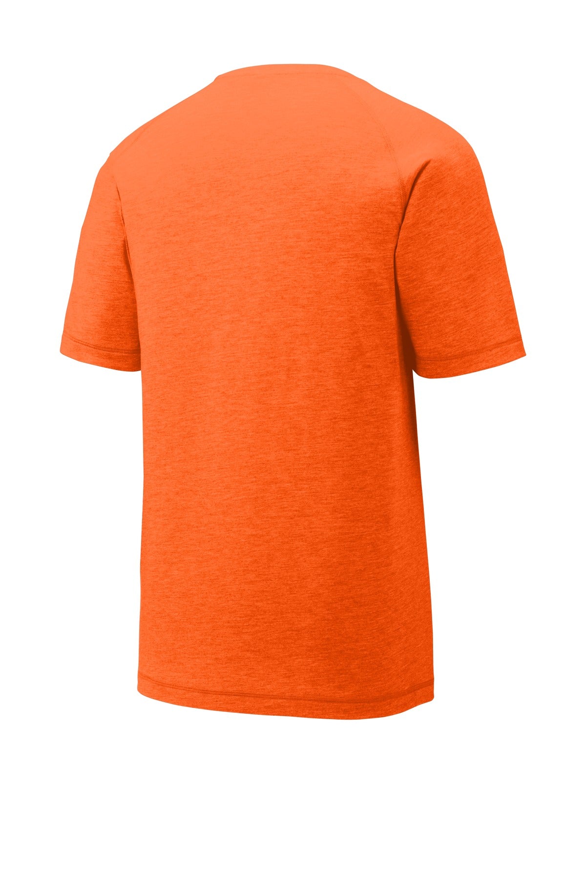 Sport-Tek PosiCharge Tri-Blend Wicking Raglan Tee. ST400 Deep Orange Heather
