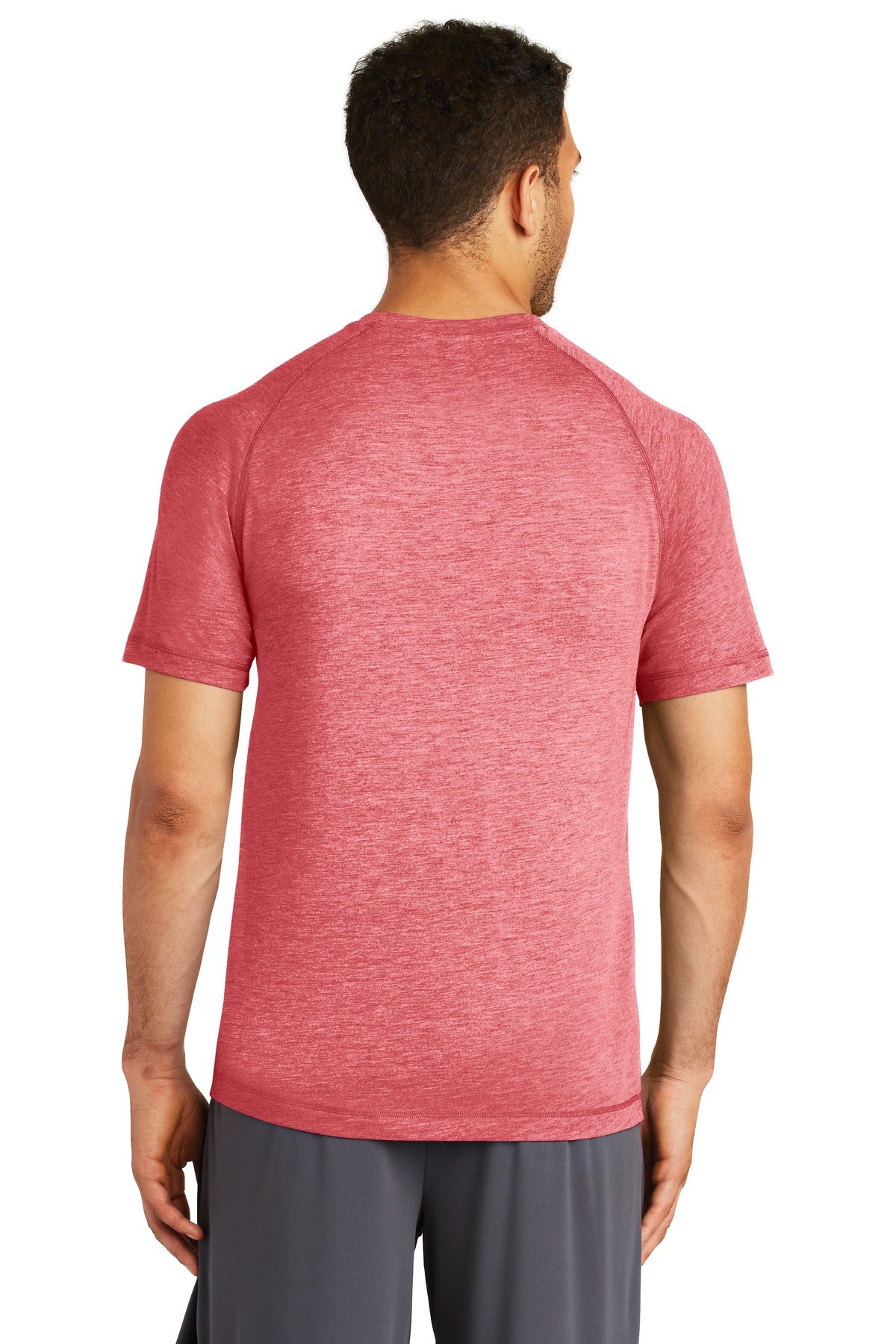 Custom Embroidered Sport-Tek PosiCharge Tri-Blend Wicking Raglan Tee. ST400,True Red Heather