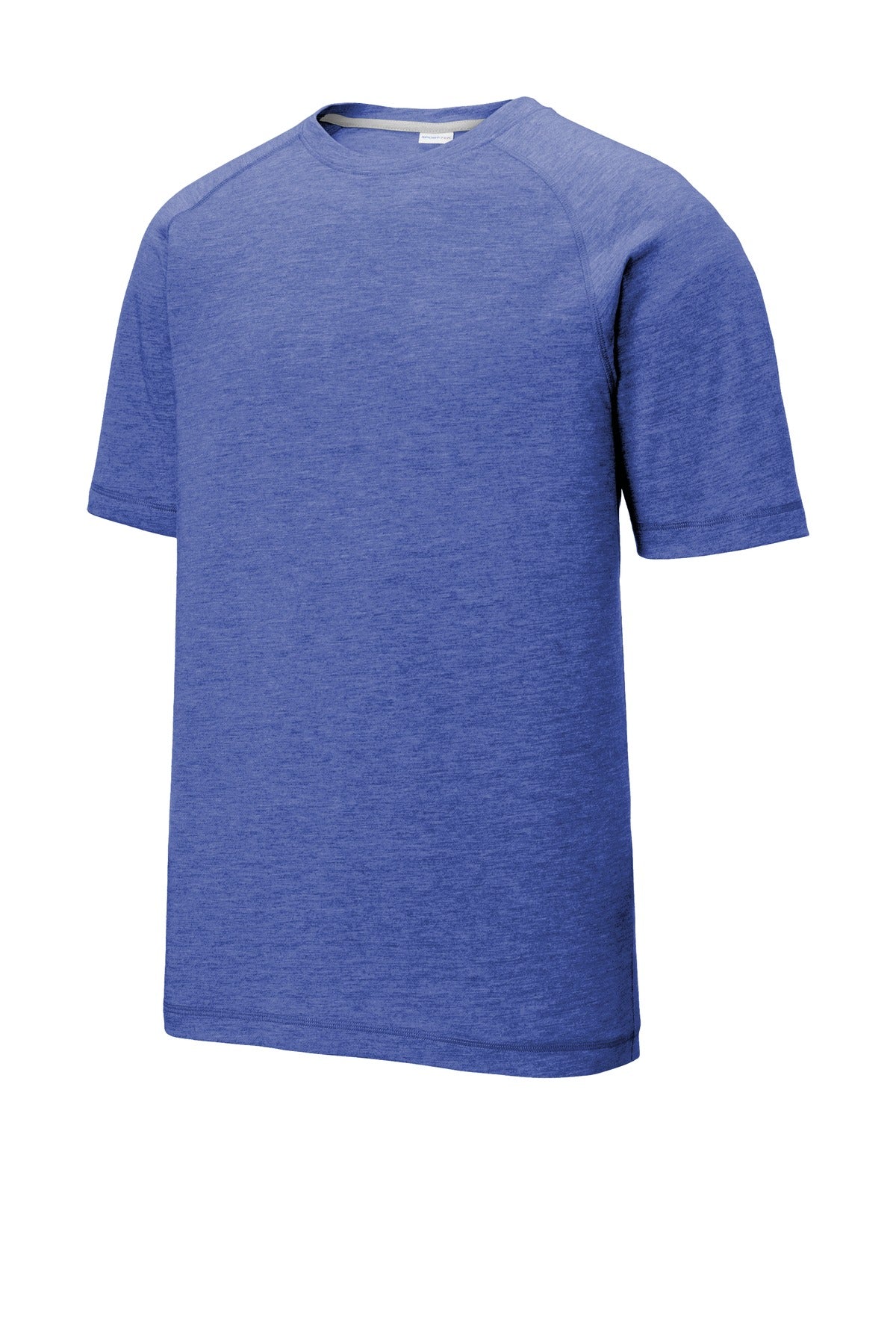Sport-Tek PosiCharge Tri-Blend Wicking Raglan Tee. ST400 True Royal Heather