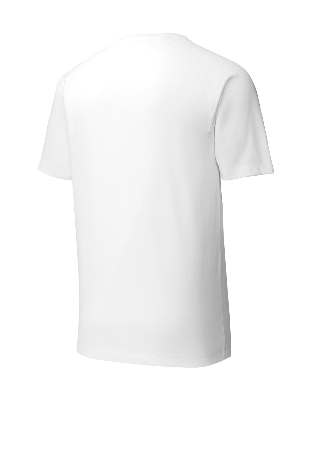 Sport-Tek PosiCharge Tri-Blend Wicking Raglan Tee. ST400 White Triad Solid