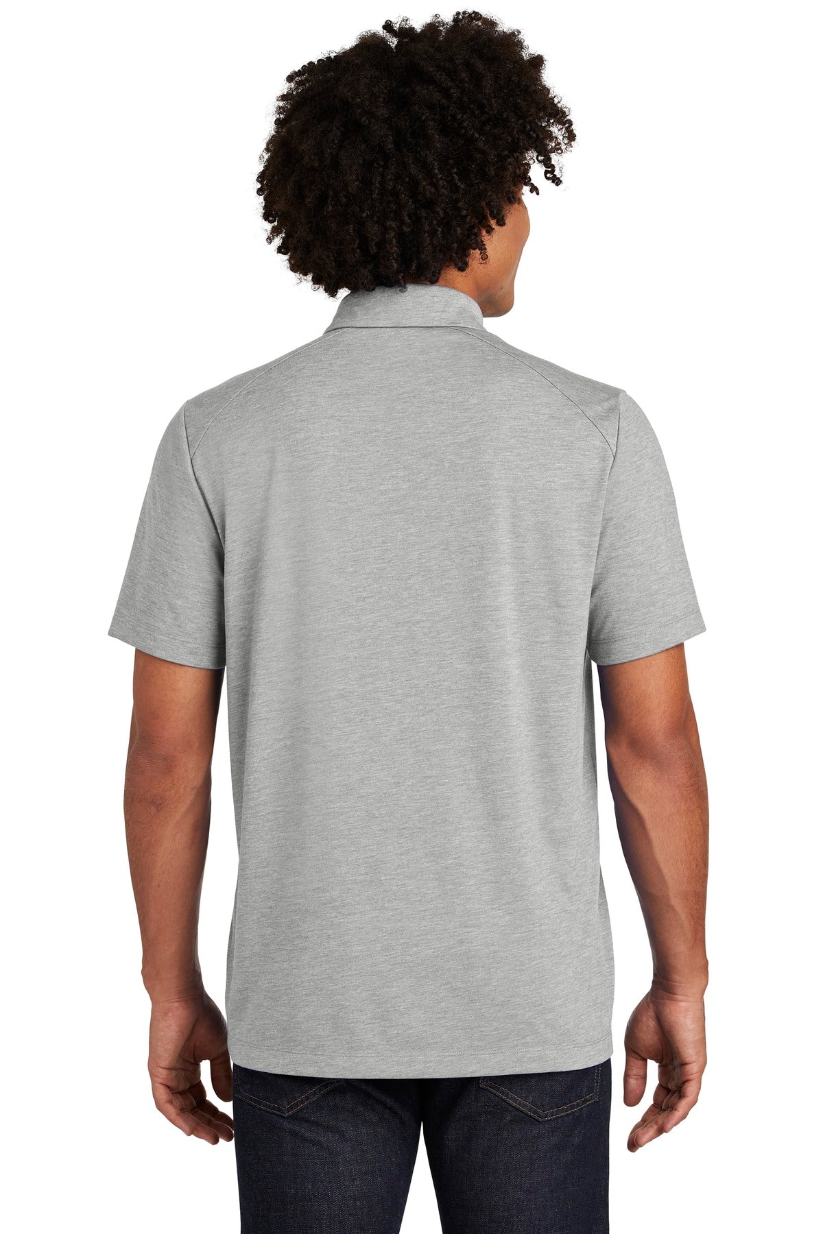 Custom Embroidered Sport-Tek PosiCharge Tri-Blend Wicking Polo. ST405,Light Grey Heather