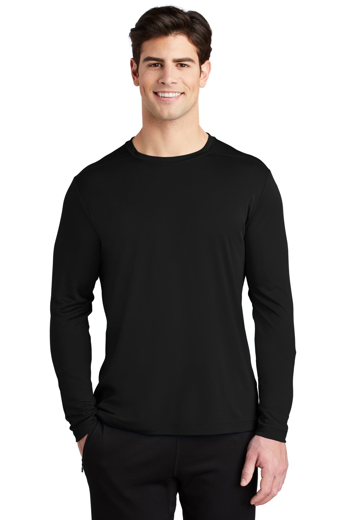 Sport-Tek Posi-UV Pro Long Sleeve Tee. ST420LS Black