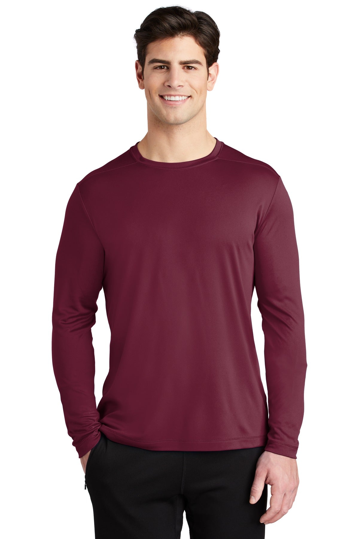 Sport-Tek Posi-UV Pro Long Sleeve Tee. ST420LS Cardinal