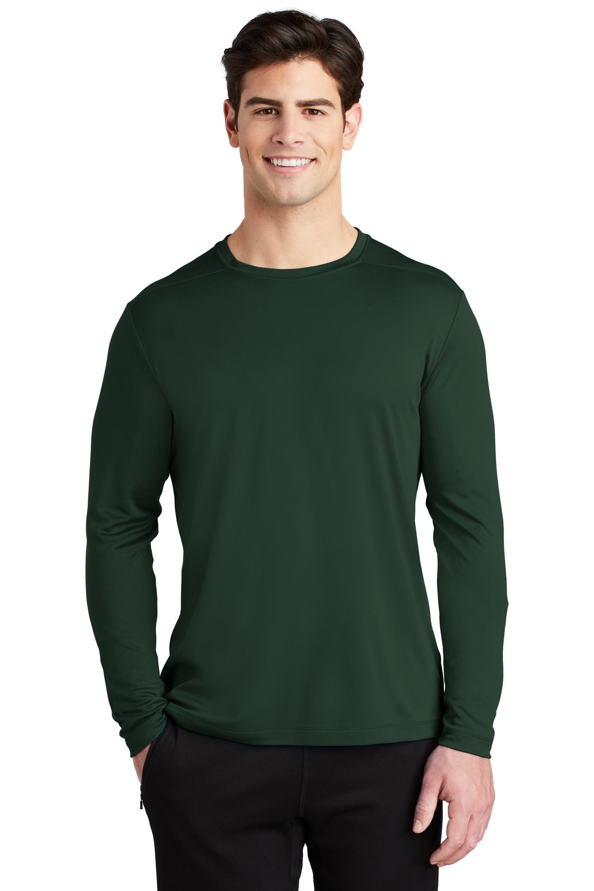Sport-Tek Posi-UV Pro Long Sleeve Tee. ST420LS Forest Green