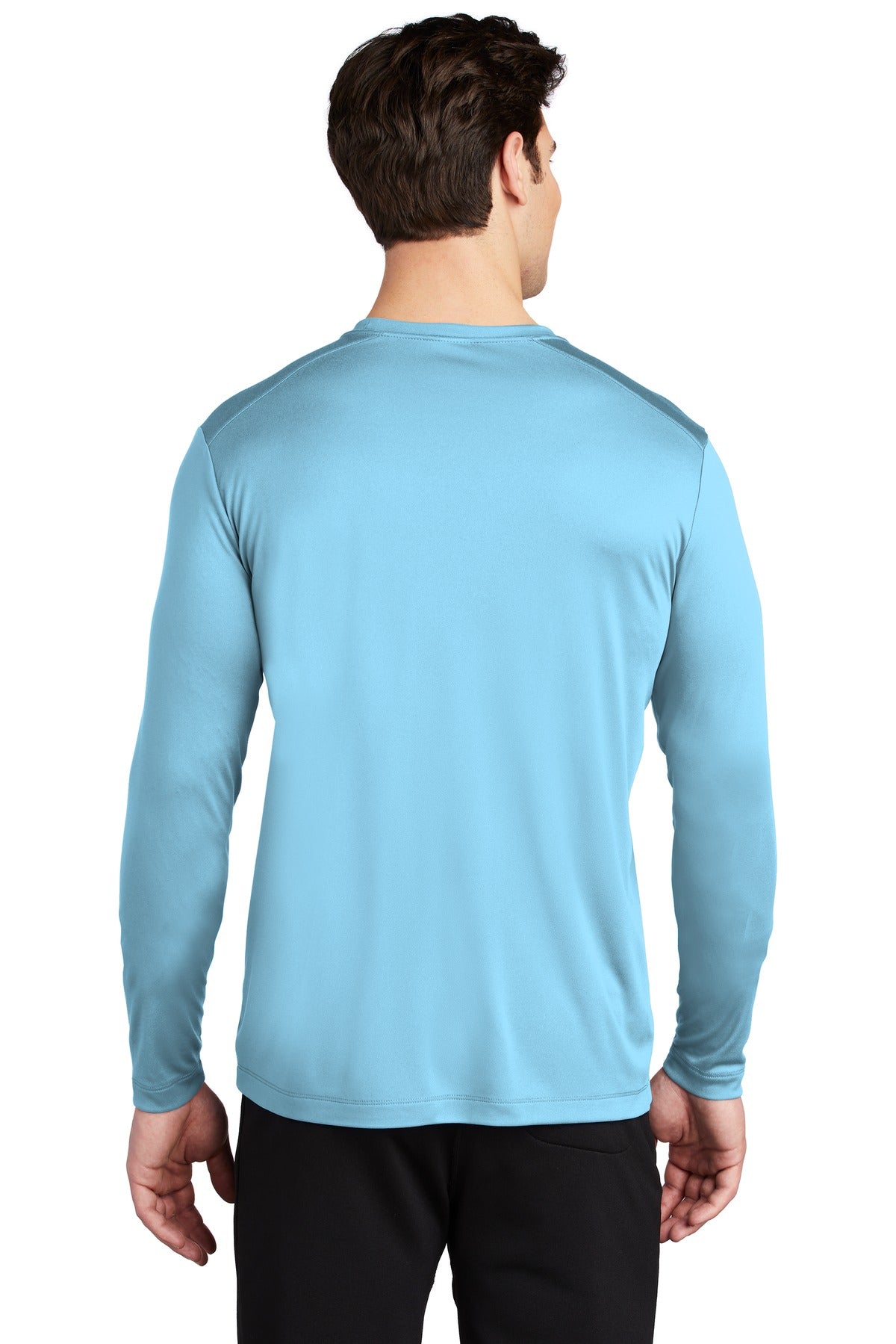 Custom Embroidered Sport-Tek Posi-UV Pro Long Sleeve Tee. ST420LS,Light Blue