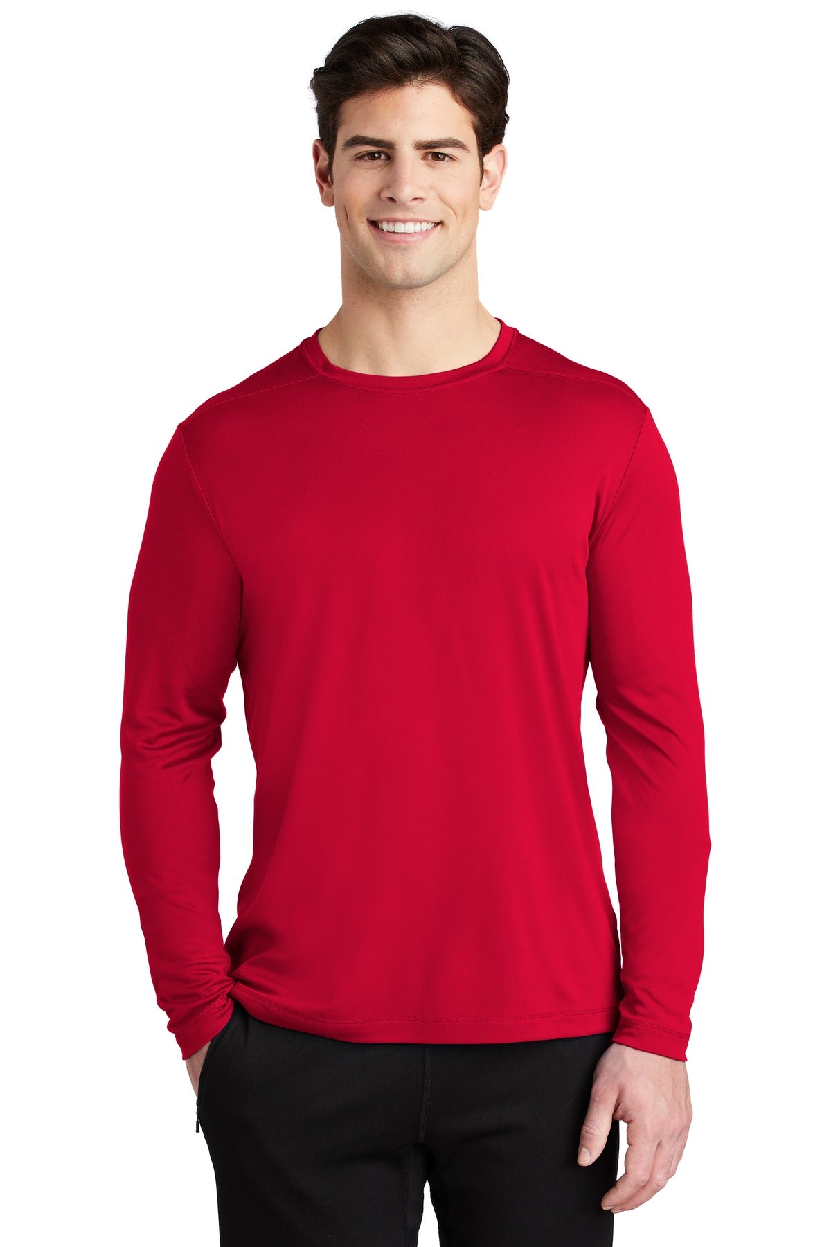 Sport-Tek Posi-UV Pro Long Sleeve Tee. ST420LS True Red
