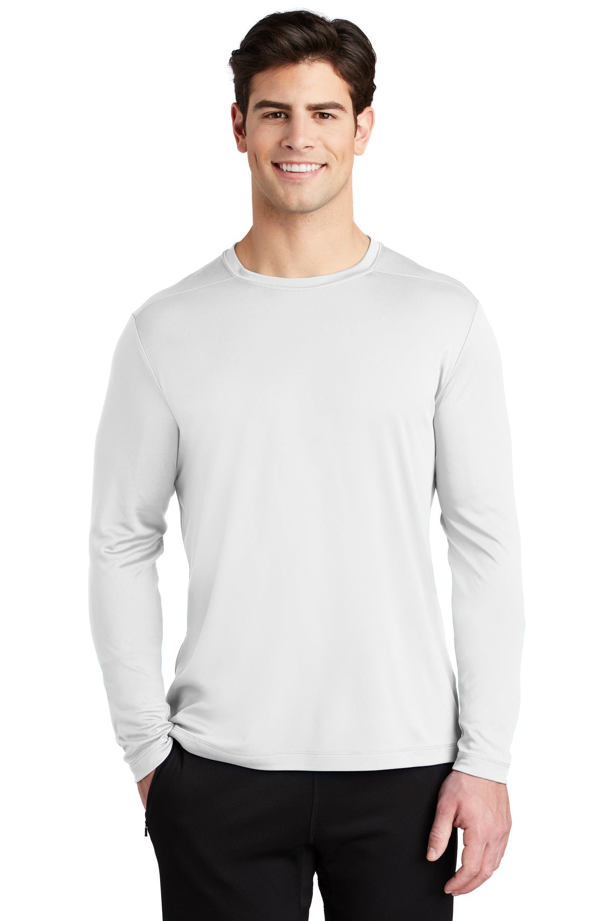Sport-Tek Posi-UV Pro Long Sleeve Tee. ST420LS White