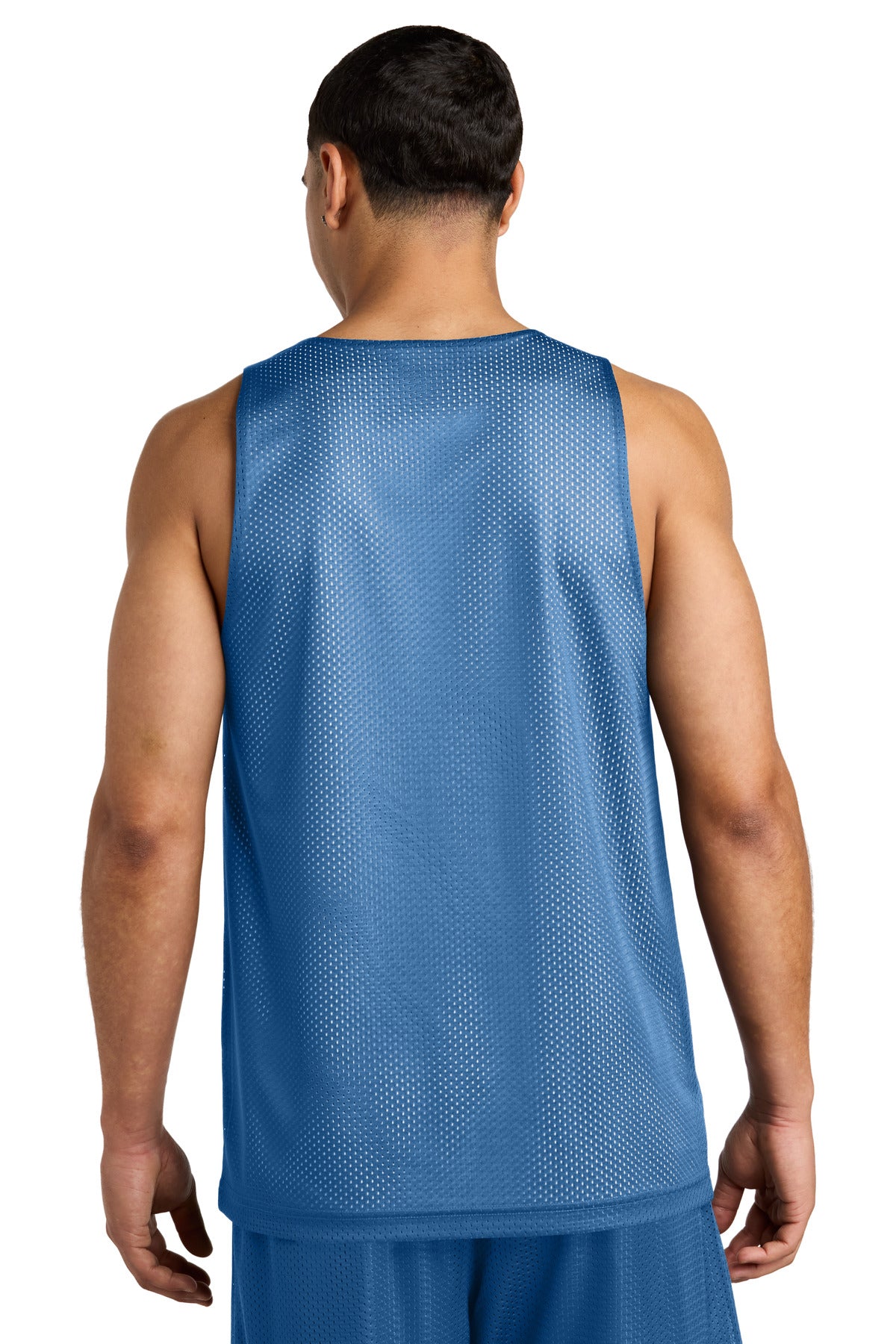 Custom Embroidered Sport-Tek PosiCharge Reversible Mesh Tank ST5000,Carolina Blue/ White