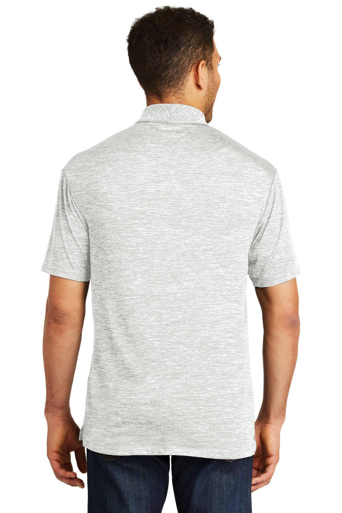 Custom Embroidered Sport-Tek PosiCharge Electric Heather Polo. ST590,Silver Electric