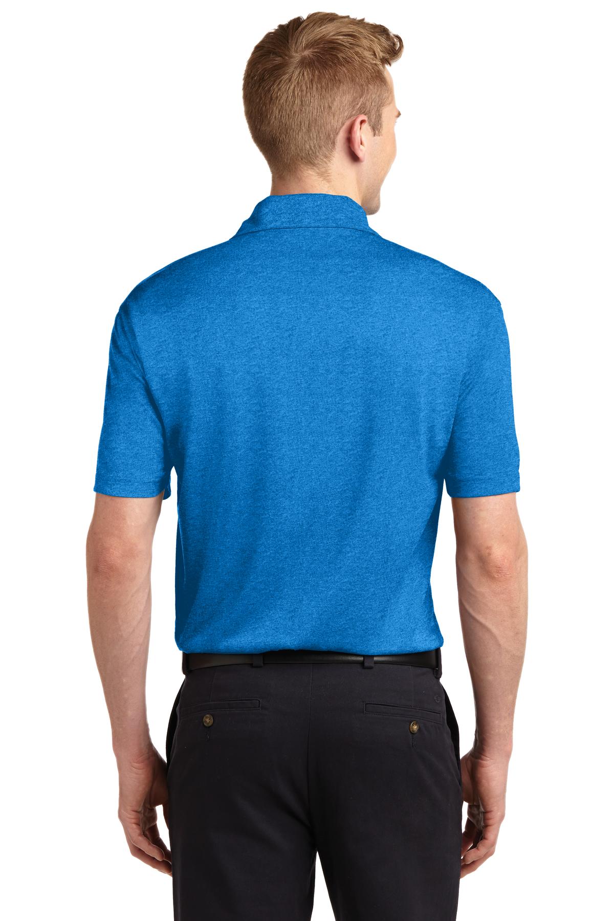Custom Embroidered Sport-Tek Heather Contender Polo. ST660,Blue Wake Heather