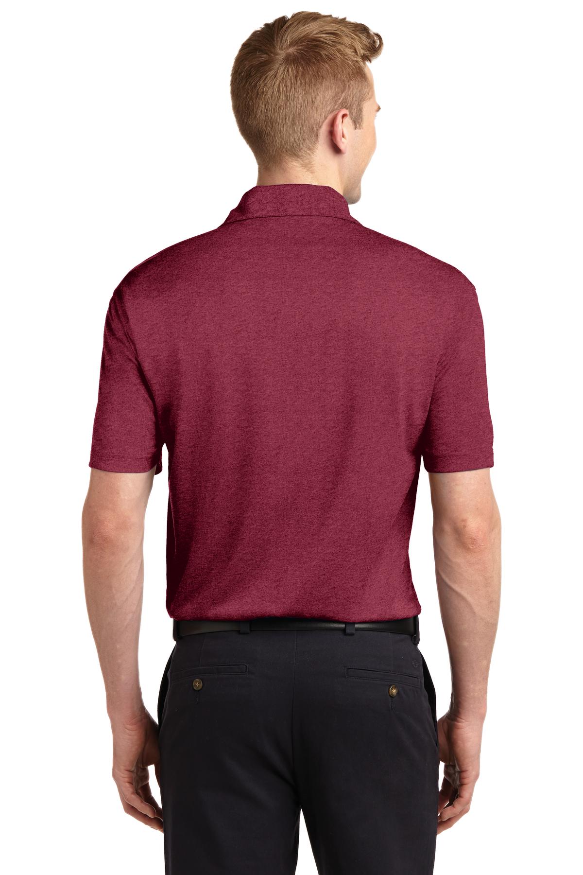Custom Embroidered Sport-Tek Heather Contender Polo. ST660,Cardinal Heather