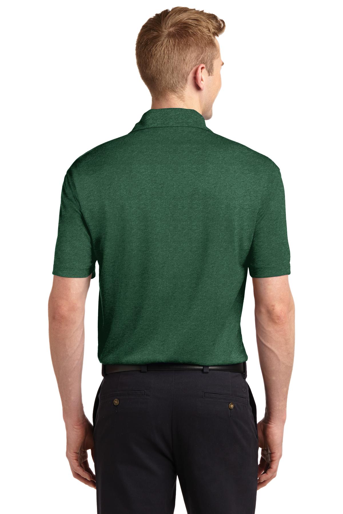 Custom Embroidered Sport-Tek Heather Contender Polo. ST660,Forest Green Heather