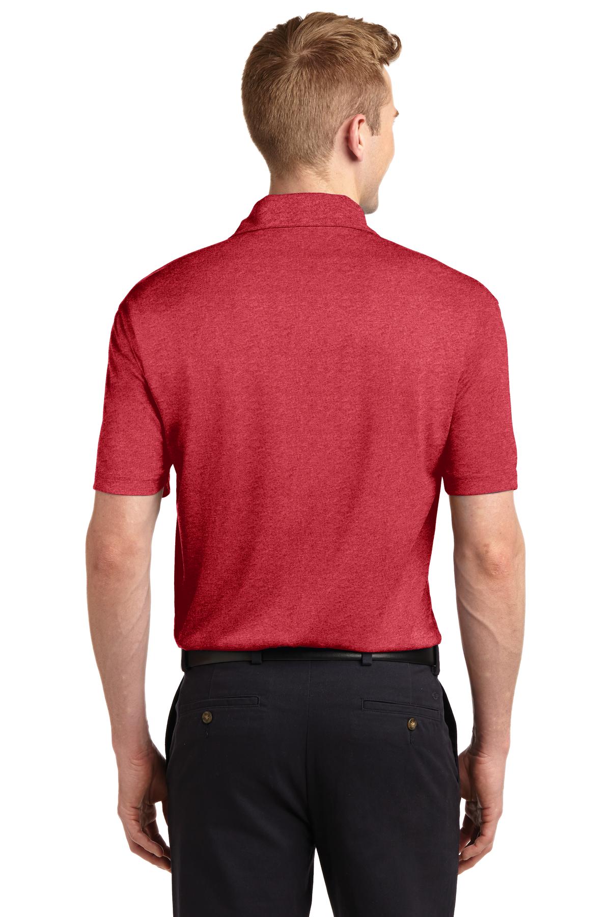 Custom Embroidered Sport-Tek Heather Contender Polo. ST660,Scarlet Heather