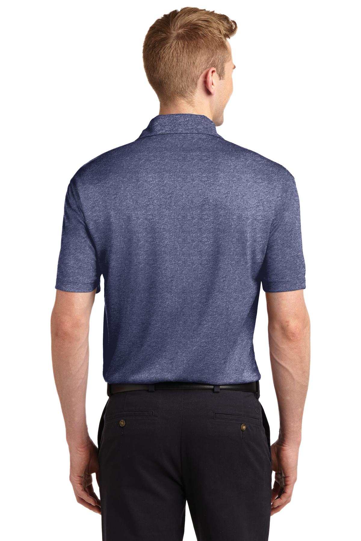 Custom Embroidered Sport-Tek Heather Contender Polo. ST660,True Navy Heather