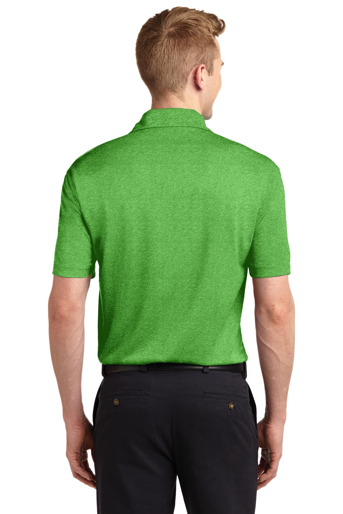 Custom Embroidered Sport-Tek Heather Contender Polo. ST660,Turf Green Heather